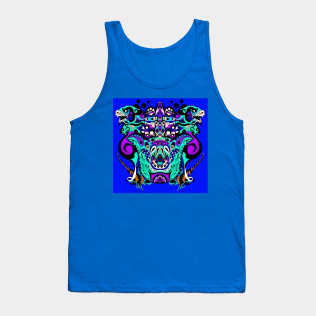 bright immortal tribal beasts in ecopop pattern Tank Top by jorge_lebeau